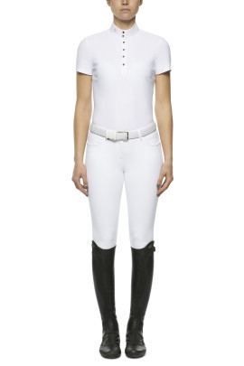 Elegant Cavalleria Toscana dames wedstrijdshirt met korte mouwen.