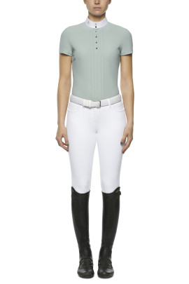 Elegant Cavalleria Toscana dames wedstrijdshirt met korte mouwen.