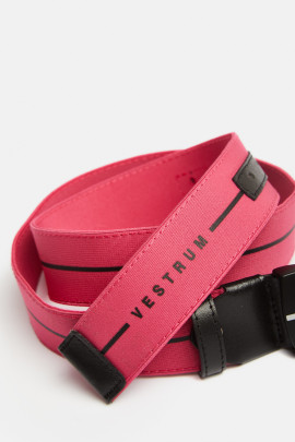 Ridershouse: Vestrum Denno Riem - in de zomerkleuren Cyclamen / Black