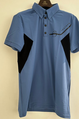 Ridershouse: Vestrum Men's Porto Santo S/S Training Polo - Blue Riviera