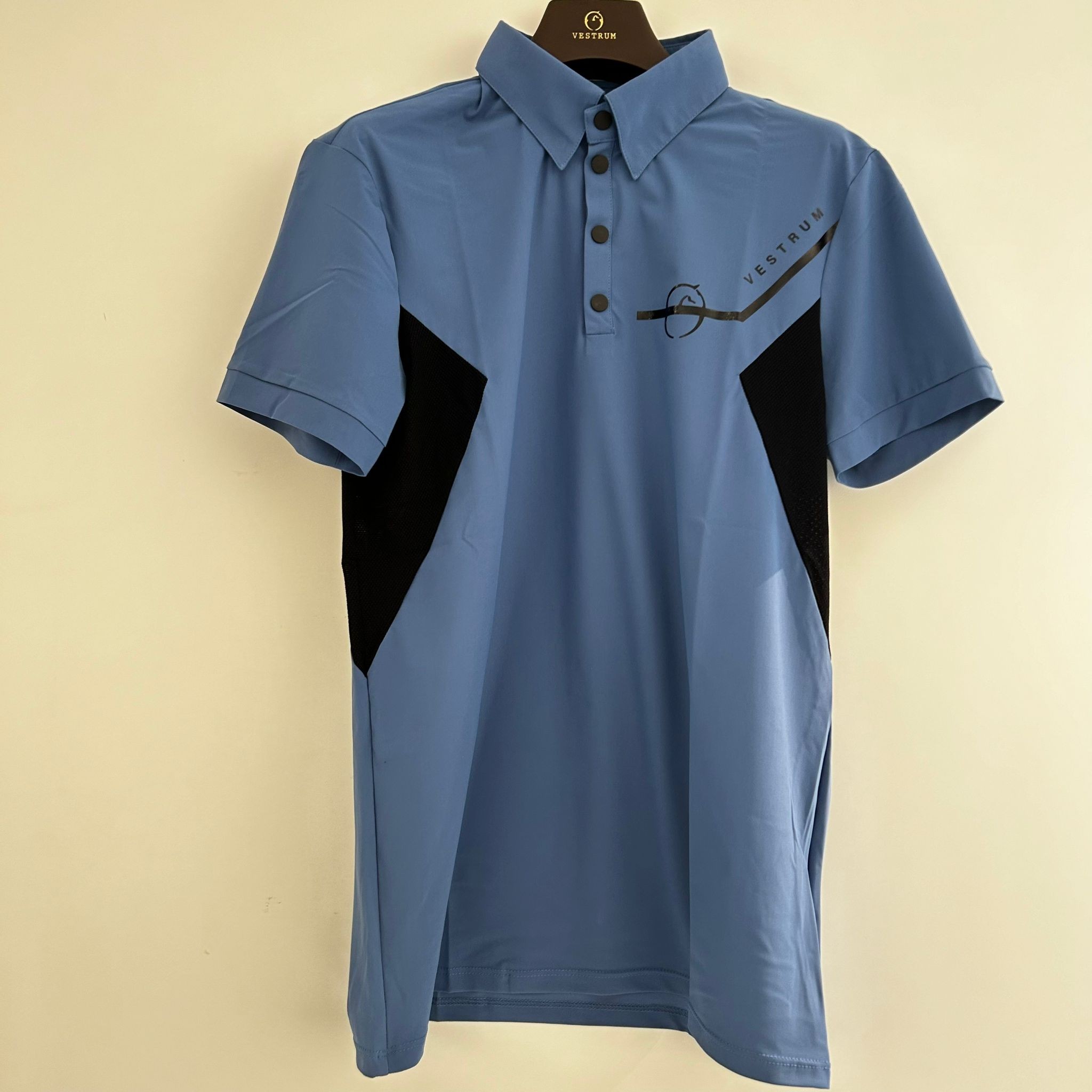 Ridershouse: Vestrum Men's Porto Santo S/S Training Polo - Blue Riviera Ridershouse: Vestrum Men's Porto Santo S/S Training Polo - Blue Riviera