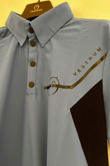 Ridershouse: Vestrum Heren Porto Santo S/S Training Polo - Blue Riviera Ridershouse: Vestrum Heren Porto Santo S/S Training Polo - Blue Riviera