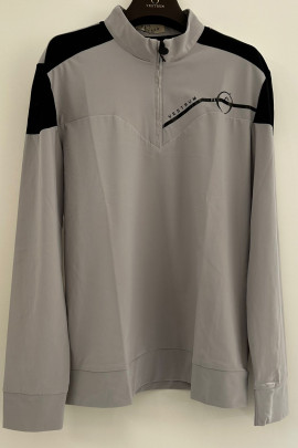Ridershouse: Vestrum Heren Skiatos L/S Training Shirt - in lichtgrijze kleur