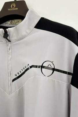 Ridershouse: Vestrum Men's Skiatos L/S Training Shirt - in light grey Ridershouse: Vestrum Men's Skiatos L/S Training Shirt - in light grey