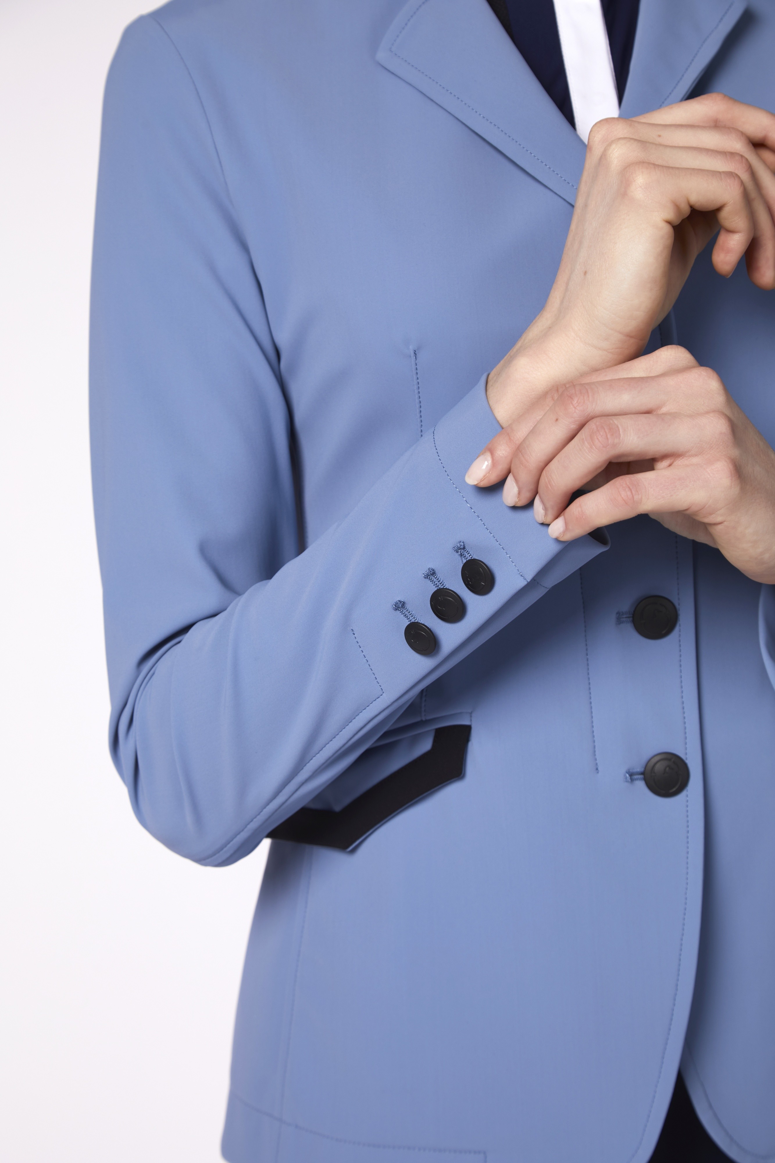 Ridershouse: Vestrum Women's Competition Jacket Alessandria TK-Fabric - Blue Riviera / Black Ridershouse: Vestrum Women's Competition Jacket Alessandria TK-Fabric - Blue Riviera / Black