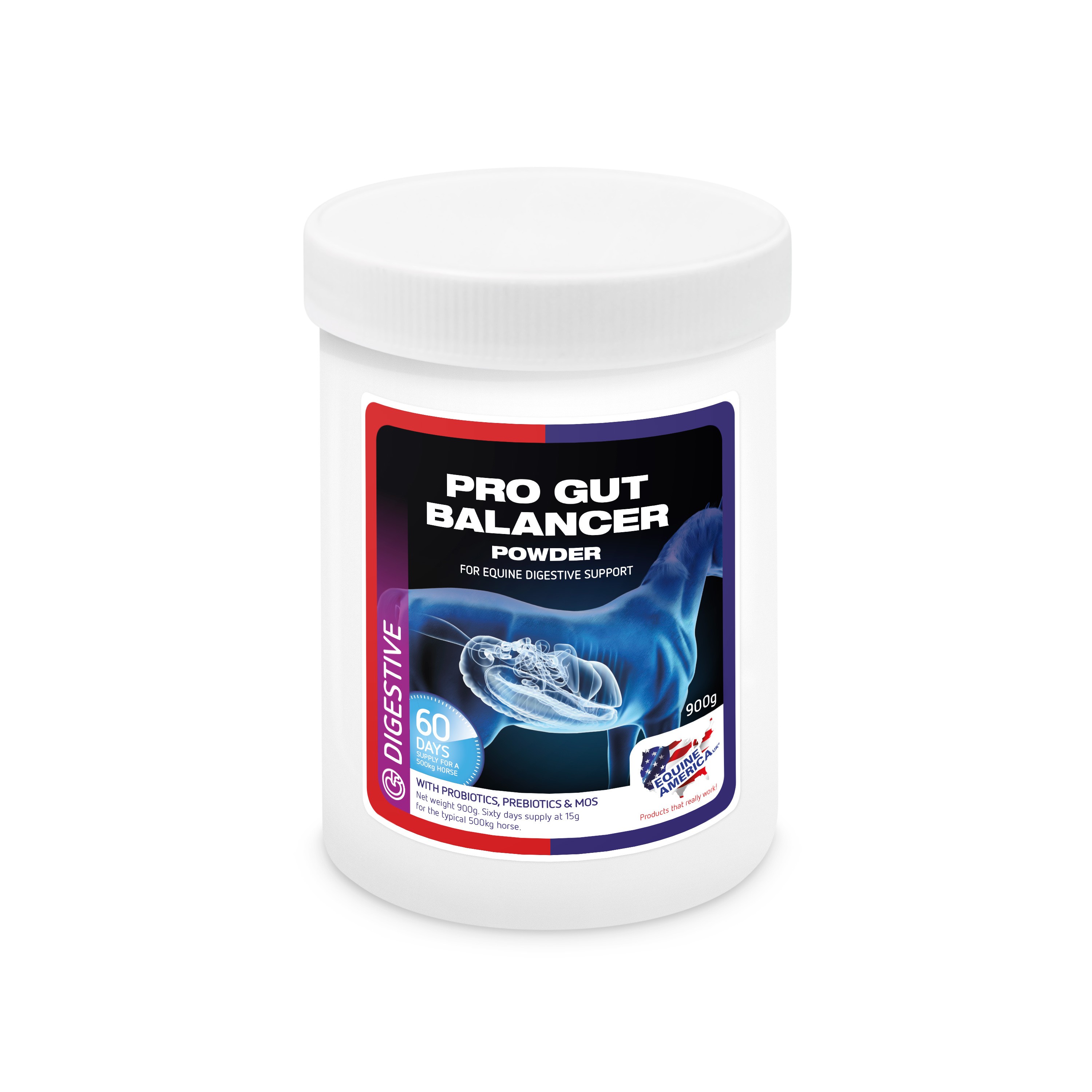 Ridershouse: Equine America - Pro Gut Balancer Poeder 900g Ridershouse: Equine America - Pro Gut Balancer Poeder 900g