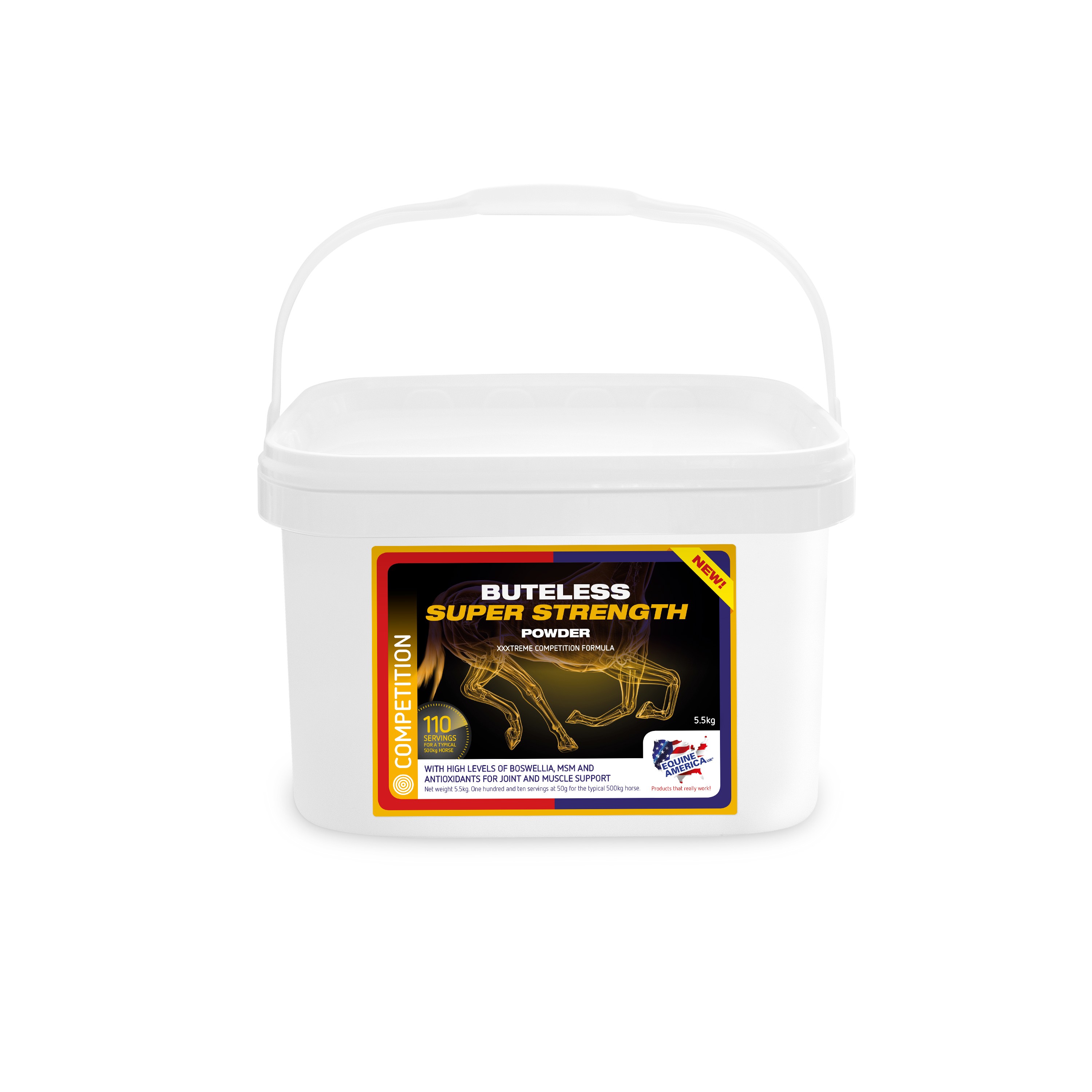 Ridershouse: Equine America - Buteless Super Strength Poeder 1,5kg Ridershouse: Equine America - Buteless Super Strength Poeder 1,5kg
