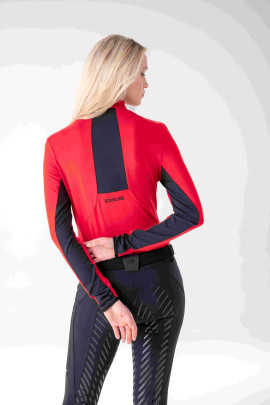 Equiline Dames Training Shirt Lange Mouwen Anti-UV Second Skin Caffe - Indigo Blue Equiline Dames Training Shirt Lange Mouwen Anti-UV Second Skin Caffe - Indigo Blue