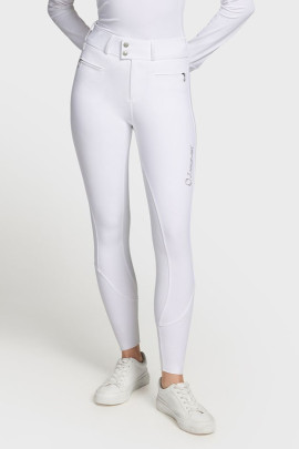 Samshield Women's Riding Breeches Knee Grip Claranova - White - Ridershouse.com