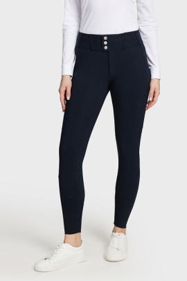 Samshield Women's Riding Breeches Full Grip Even - Navy Blue - Ridershouse.com