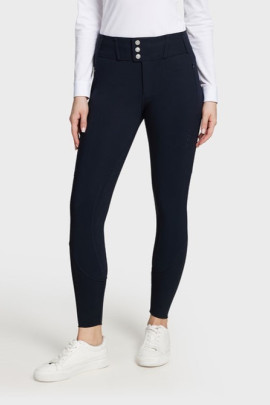 Samshield Women's Riding Breeches Knee Grip Even - Navy Blue - Ridershouse.com