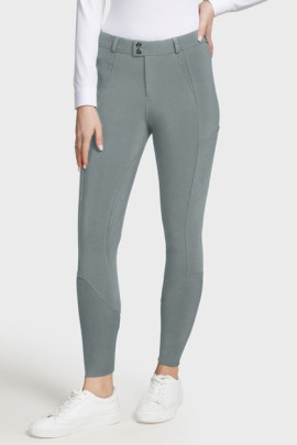 Samshield Women's Riding Breeches Full Grip Gaïa Crystal - Nickel - Ridershouse.com