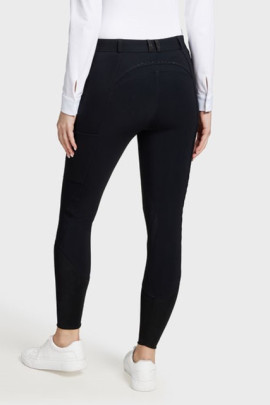 Samshield Women's Riding Breeches Knee Grip Gaïa Crystal - Black - Ridershouse.com