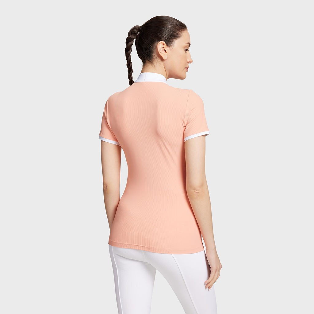 Samshield Dames Wedstrijd Shirt Louane Short Sleeves - Rose Peach Texturized Samshield Dames Wedstrijd Shirt Louane Short Sleeves - Rose Peach Texturized