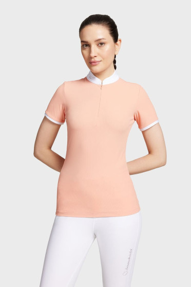 Samshield Women's Competition Shirt Louane Short Sleeves - Rose Peach Texturized Samshield Women's Competition Shirt Louane Short Sleeves - Rose Peach Texturized