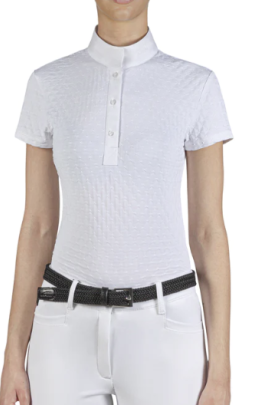 Equiline Women's Competition Shirt Camberk - kleur wit - Ridershouse.com