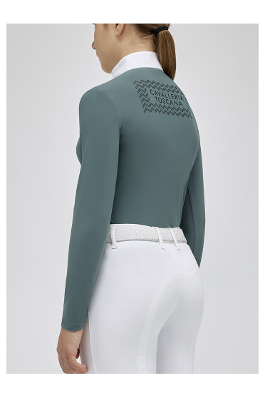 Cavalleria Toscana Meisjes Jersey L/S Wedstrijdshirt Zip Polo - Ridershouse Cavalleria Toscana Meisjes Jersey L/S Wedstrijdshirt Zip Polo - Ridershouse