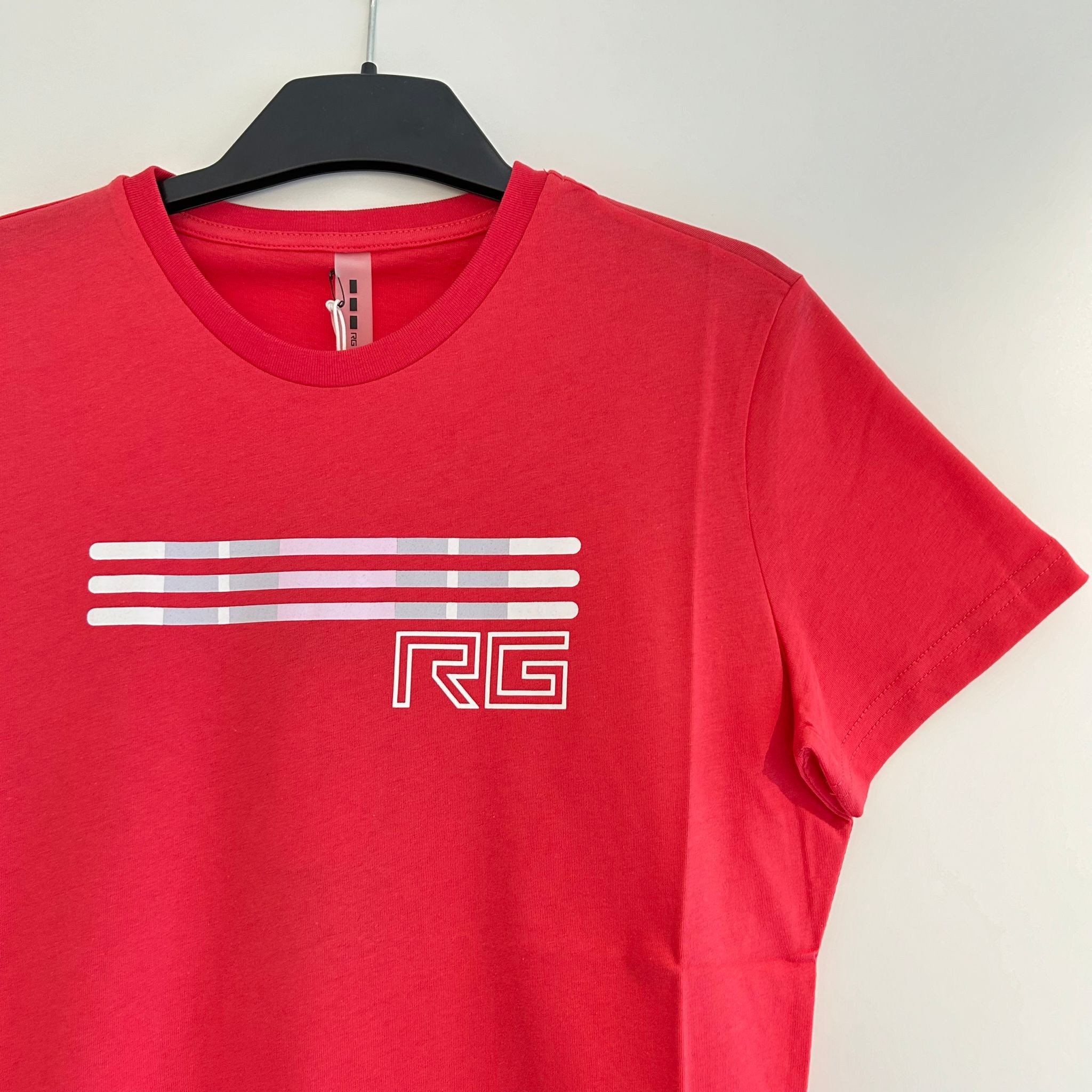 RG Italy Dames Roundneck Triple Bar Katoenen T-Shirt - Ridershouse.com
