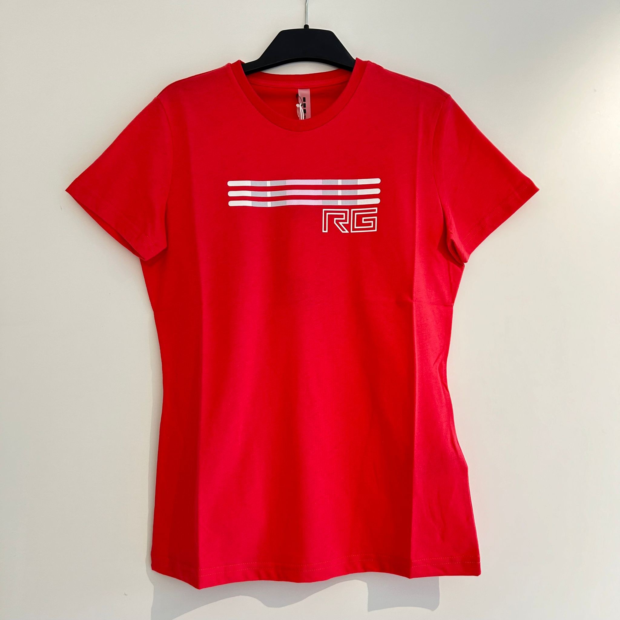 RG Italy Dames Roundneck Triple Bar Katoenen T-Shirt - Ridershouse.com