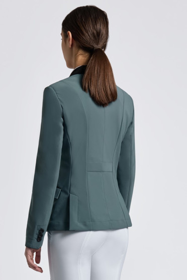 Veste De Compétition Femme Cavalleria Toscana – Gris/Vert, Taille UK10