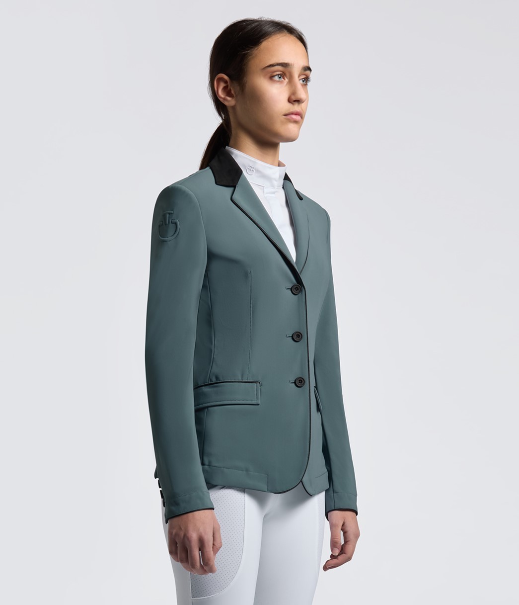 Cavalleria Toscana Meisjes GP Young Rider Wedstrijdjasje - Slate Green Cavalleria Toscana Meisjes GP Young Rider Wedstrijdjasje - Slate Green