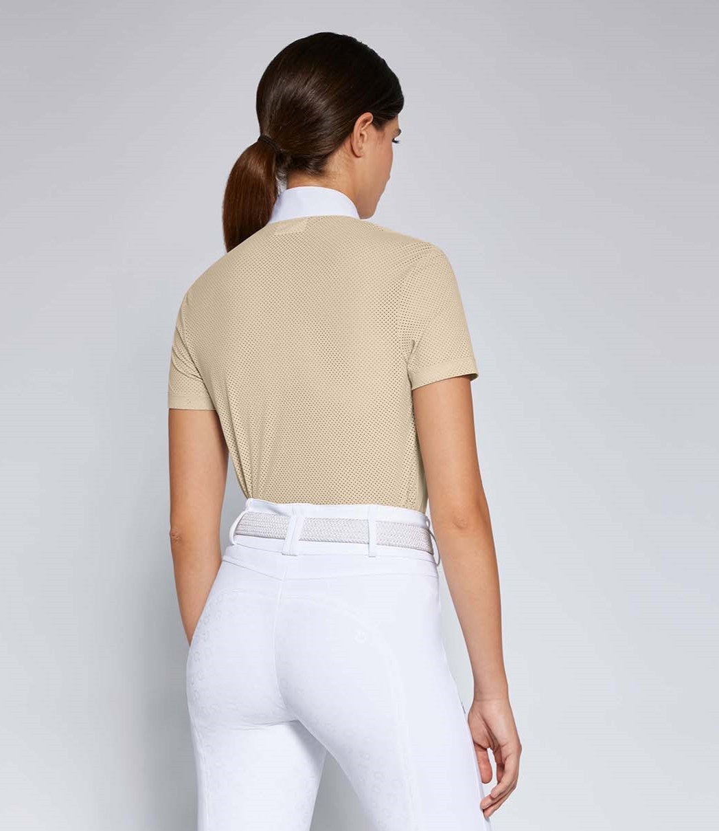 Ridershouse: Cavalleria Toscana Women's Perforated Jersey S/S Button Competition Shirt Ridershouse: Cavalleria Toscana Women's Perforated Jersey S/S Button Competition Shirt
