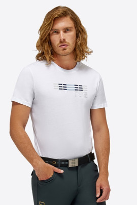 RG Italy Men's Stripe Bar Cotton T-Shirt - Color white  - Ridershouse.com