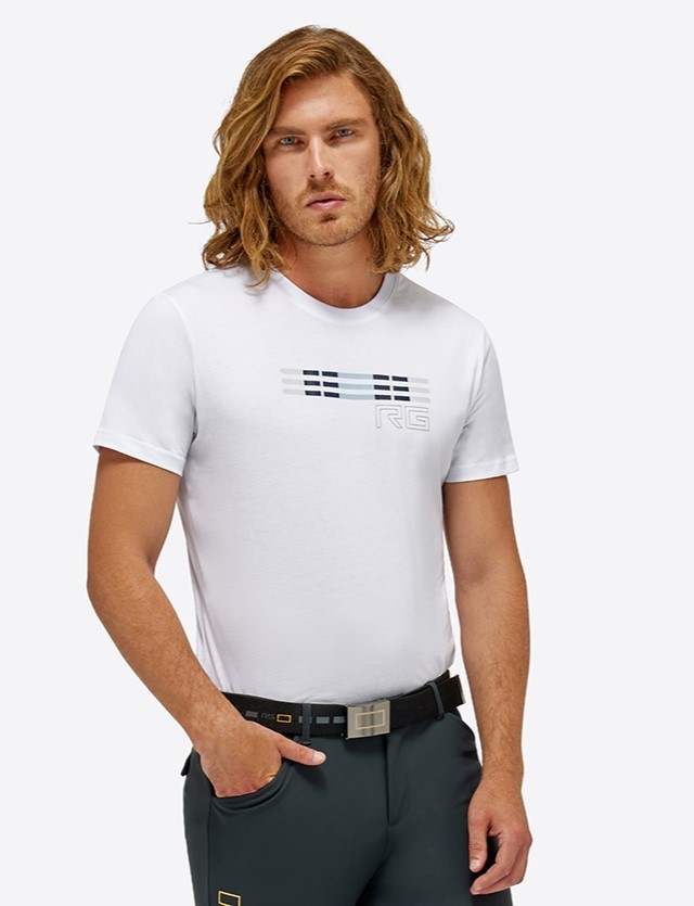 RG Italy Heren Stripe Bar Katoenen T-Shirt - kleur wit - Ridershouse.com RG Italy Heren Stripe Bar Katoenen T-Shirt - kleur wit - Ridershouse.com