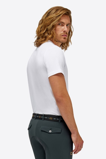 RG Italy Men's Stripe Bar Cotton T-Shirt - Color white - Ridershouse.com RG Italy Men's Stripe Bar Cotton T-Shirt - Color white - Ridershouse.com