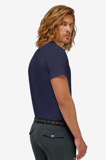 RG Italy Men's Stripe Bar Cotton T-Shirt - Navy Blue - Ridershouse.com RG Italy Men's Stripe Bar Cotton T-Shirt - Navy Blue - Ridershouse.com