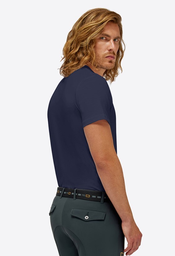RG Italy Men's Stripe Bar Cotton T-Shirt - Navy Blue - Ridershouse.com RG Italy Men's Stripe Bar Cotton T-Shirt - Navy Blue - Ridershouse.com