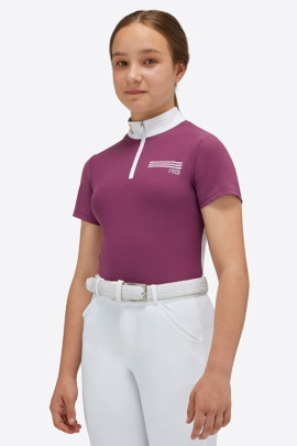 RG Italy Girls Jersey S/S Competition Polo - Eggplant  - Ridershouse.com