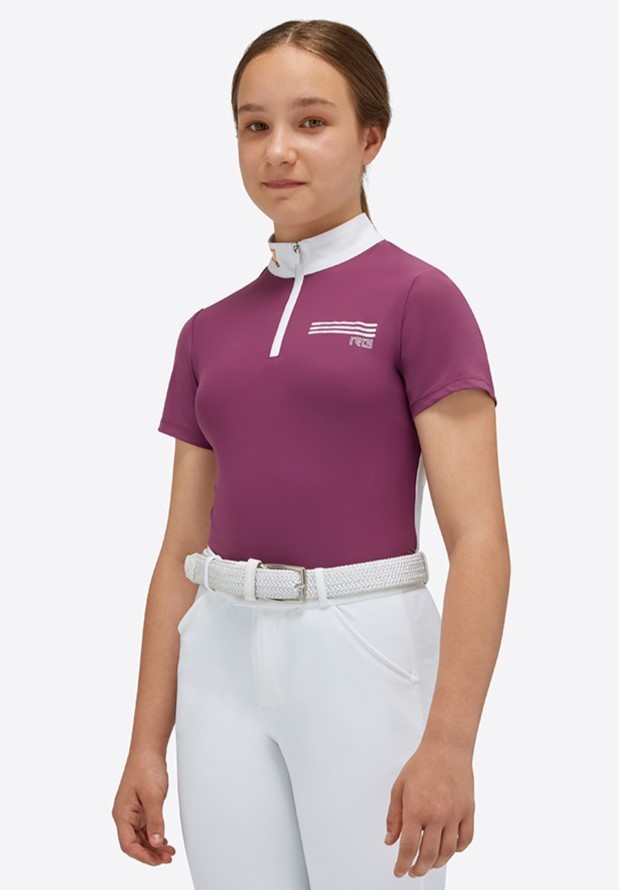 RG Italy Meisjes Jersey S/S Wedstrijdshirt - Aubergine RG Italy Meisjes Jersey S/S Wedstrijdshirt - Aubergine