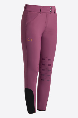 RG Italy Dames High Waist Knie Grip Rijbroek - aubergine - Ridershouse.com