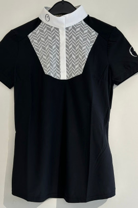 Vestrum Dames Skye S/S Wedstrijdshirt - kleur zwart - Ridershouse.com