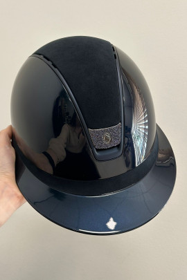 Miss Shield 2.0 Helmet Glossy Blue | Alcantara | Crystal Fabric