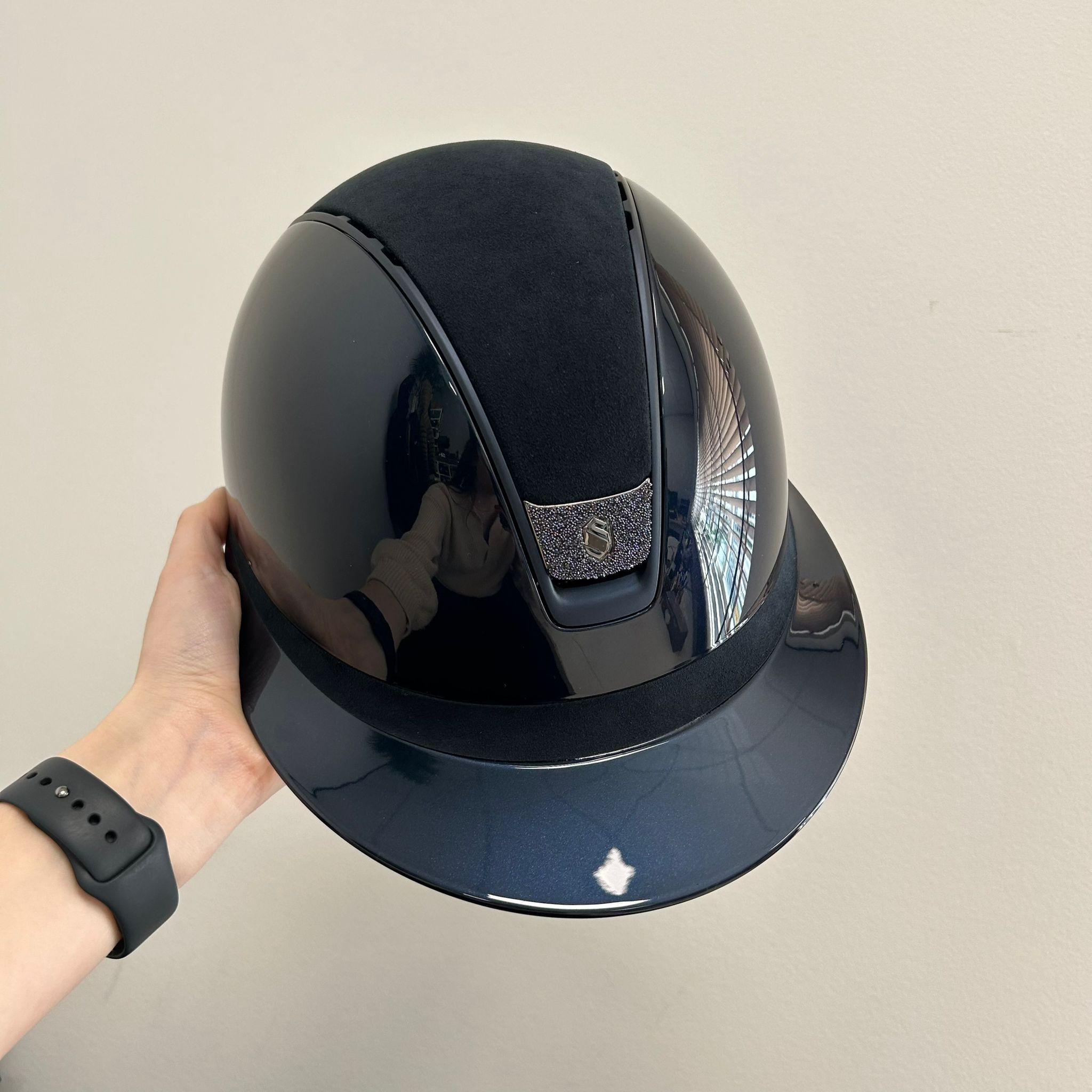 Miss Shield 2.0 Cap Glossy Blauw | Alcantara | Crystal Fabric Miss Shield 2.0 Cap Glossy Blauw | Alcantara | Crystal Fabric