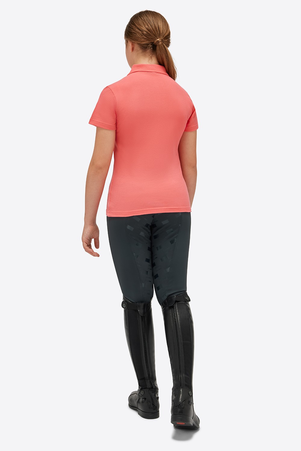 RG Italy Meisjes Jersey S/S Training Button Polo - Rood/Roze - Ridershouse RG Italy Meisjes Jersey S/S Training Button Polo - Rood/Roze - Ridershouse