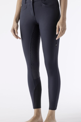 Equiline Dames Rijbroek Cedar X-Grip Full Grip Zip Pocket - luxueuze katoenen stof