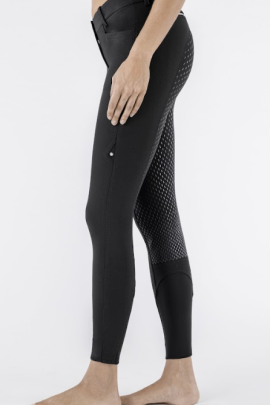 Equiline Dames Rijbroek Cedar X-Grip Full Grip Zip Pocket - luxueuze katoenen stof