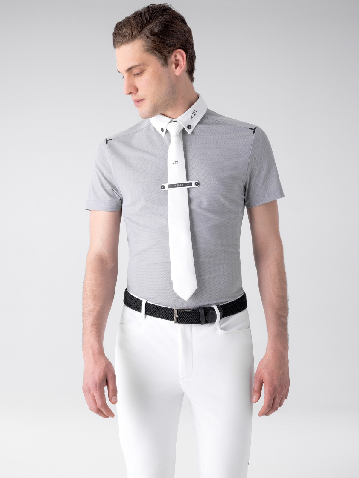 Equiline Heren Tech Mesh Wedstrijdshirt Curtiek - Sleet Grey - Ridershouse Equiline Heren Tech Mesh Wedstrijdshirt Curtiek - Sleet Grey - Ridershouse