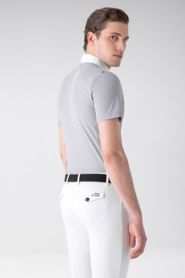Equiline Heren Tech Mesh Wedstrijdshirt Curtiek - Sleet Grey - Ridershouse Equiline Heren Tech Mesh Wedstrijdshirt Curtiek - Sleet Grey - Ridershouse