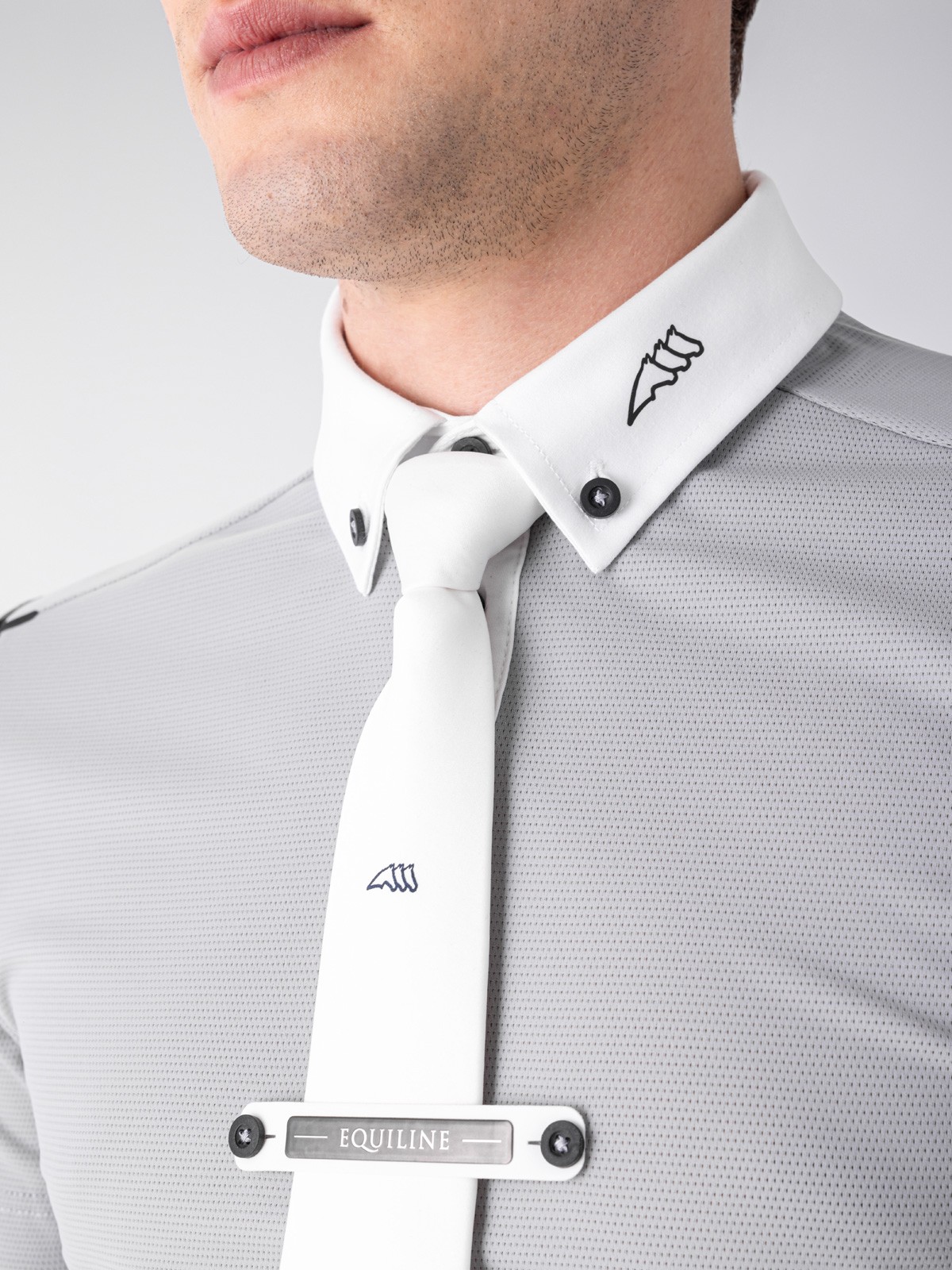 Equiline Heren Tech Mesh Wedstrijdshirt Curtiek - Sleet Grey - Ridershouse Equiline Heren Tech Mesh Wedstrijdshirt Curtiek - Sleet Grey - Ridershouse