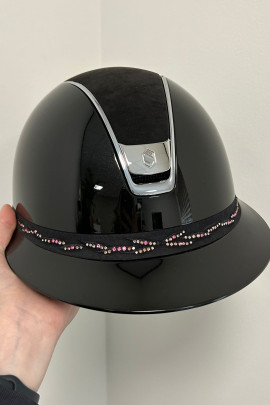 Samshield 2.0 Miss Shield Zwart - Alcantara Top Flower Swarovski Band