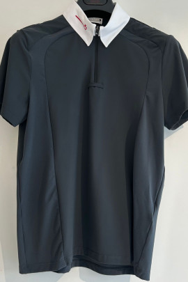Ridershouse: CT Revo Jersey Mesh S/S Zip Competition Polo - Grijs