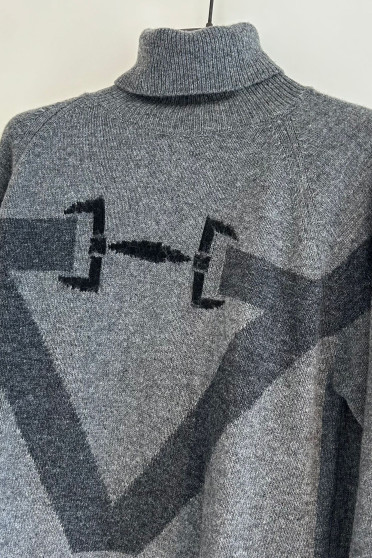 Vestrum Donnas Knitwear Coltrui Medium grijs / donkergrijs in extra fijne wol Vestrum Donnas Knitwear Coltrui Medium grijs / donkergrijs in extra fijne wol