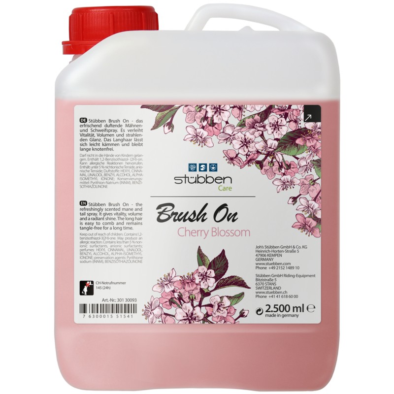 Stubben Brush On Manenspray Cherry Blossom Roze, makkelijk doorkambaarheid Stubben Brush On Manenspray Cherry Blossom Roze, makkelijk doorkambaarheid