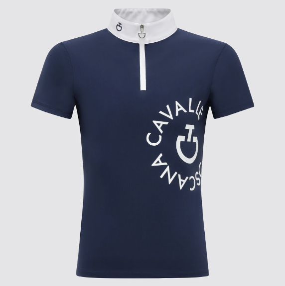 CT Orbit Jersey S/S Competition Zip Polo - Blauw CT Orbit Jersey S/S Competition Zip Polo - Blauw
