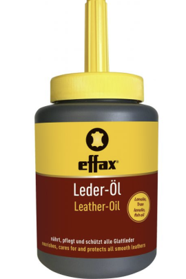 Effax Leder Olie Met Kwast 475ml - voedt en verzorgt alle gladde leersoorten