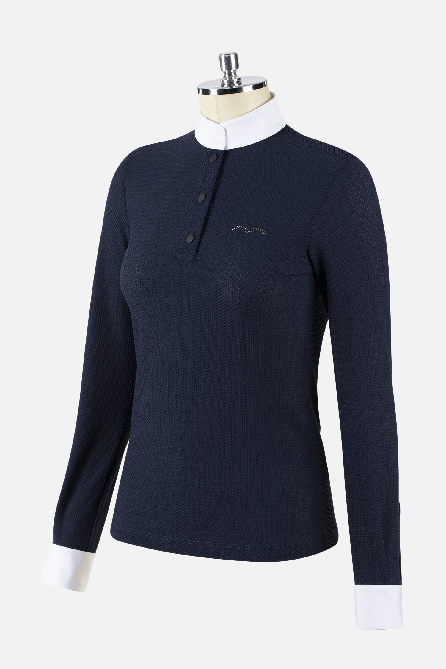 Animo Women's Bangkok Competition Polo L/S - color Navy Blue - Ridershouse Animo Women's Bangkok Competition Polo L/S - color Navy Blue - Ridershouse